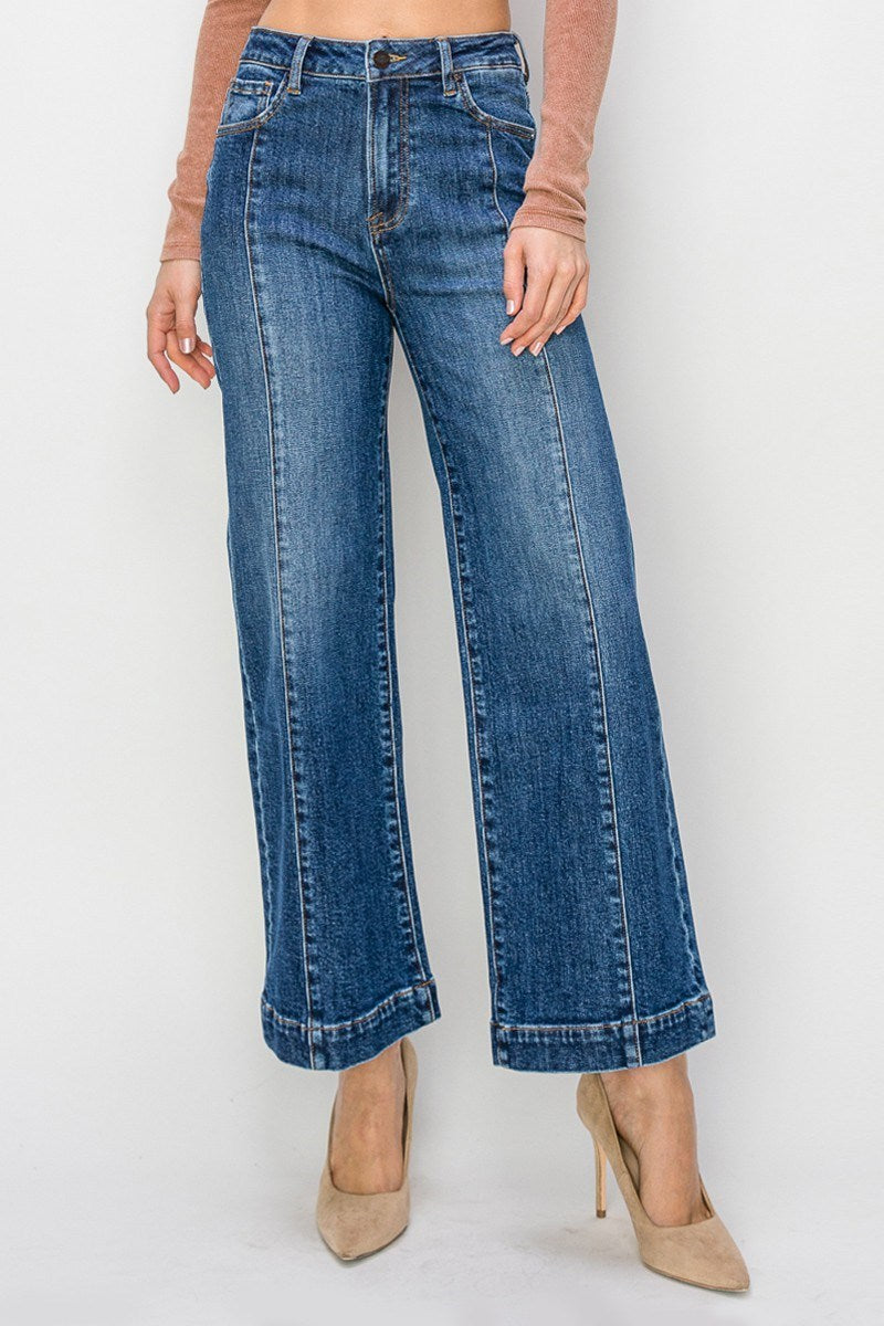 Drew Front Seam Wide Jeans - Straight & Arrow Boutique