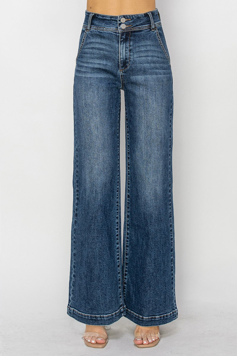 Ciara High Rise Wide Leg Jean - Straight & Arrow Boutique