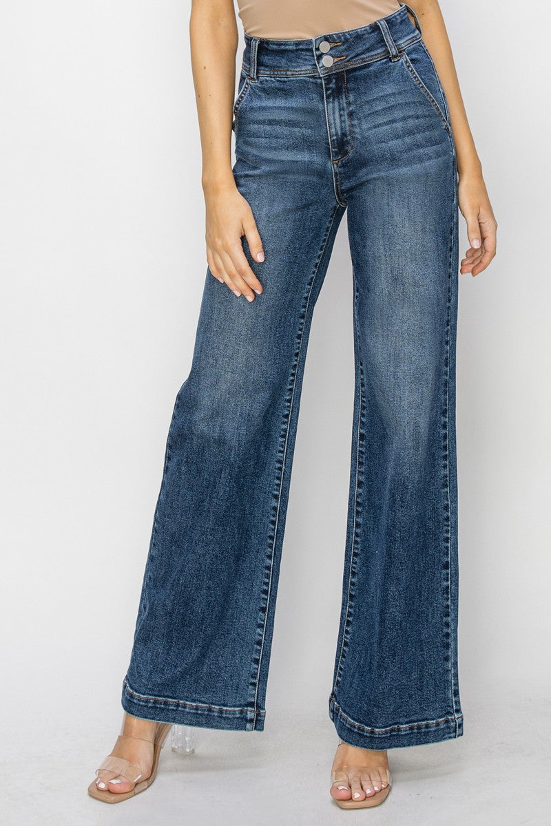 Ciara High Rise Wide Leg Jean - Straight & Arrow Boutique