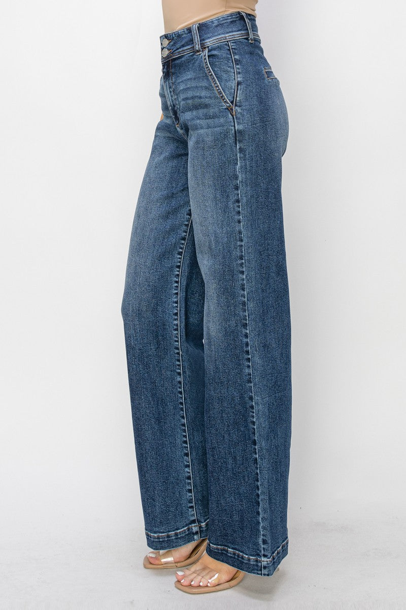 Ciara High Rise Wide Leg Jean - Straight & Arrow Boutique