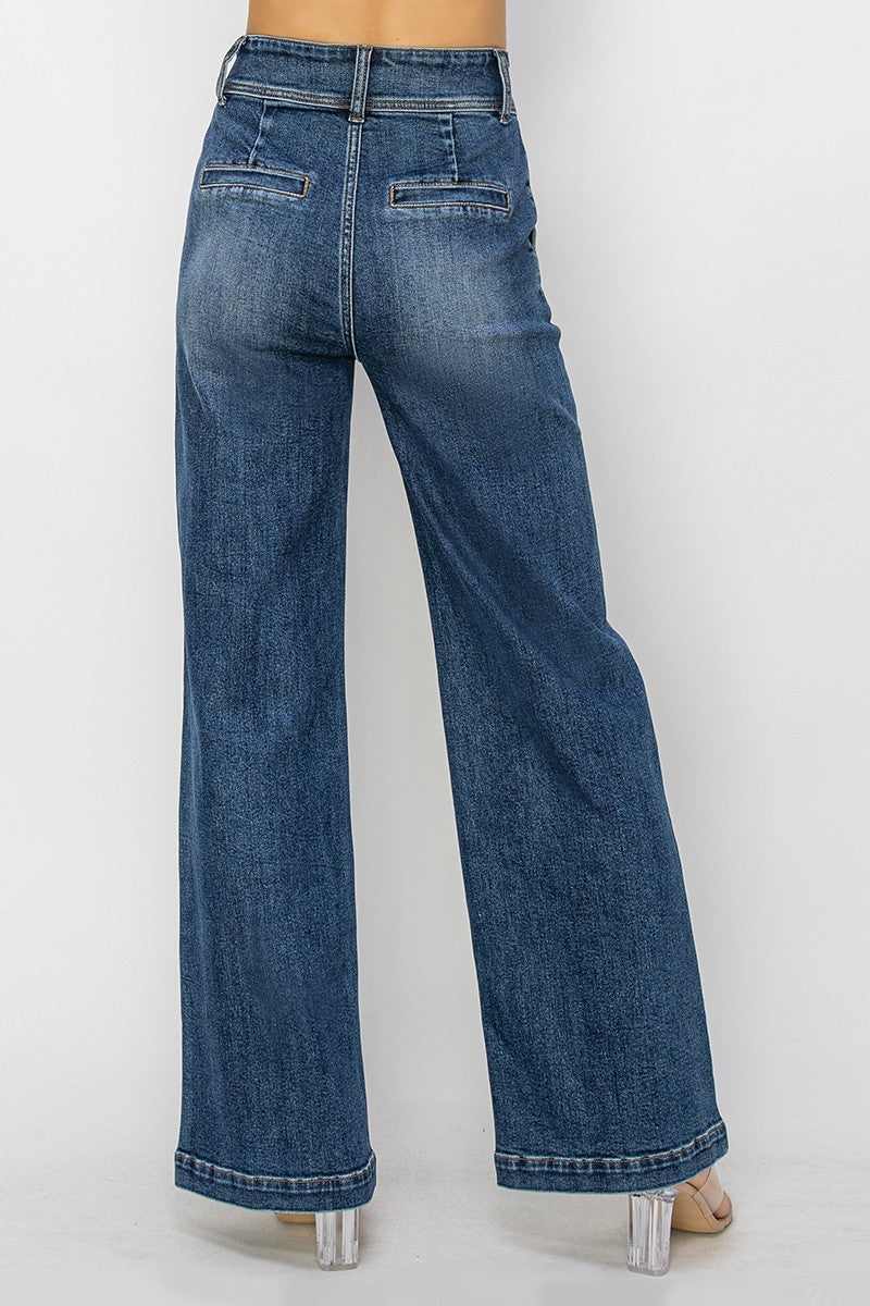 Ciara High Rise Wide Leg Jean - Straight & Arrow Boutique