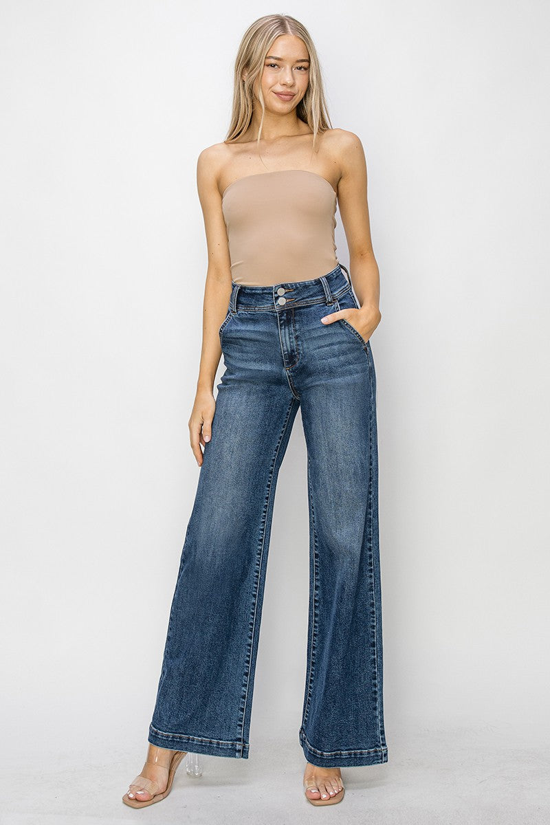 Ciara High Rise Wide Leg Jean - Straight & Arrow Boutique