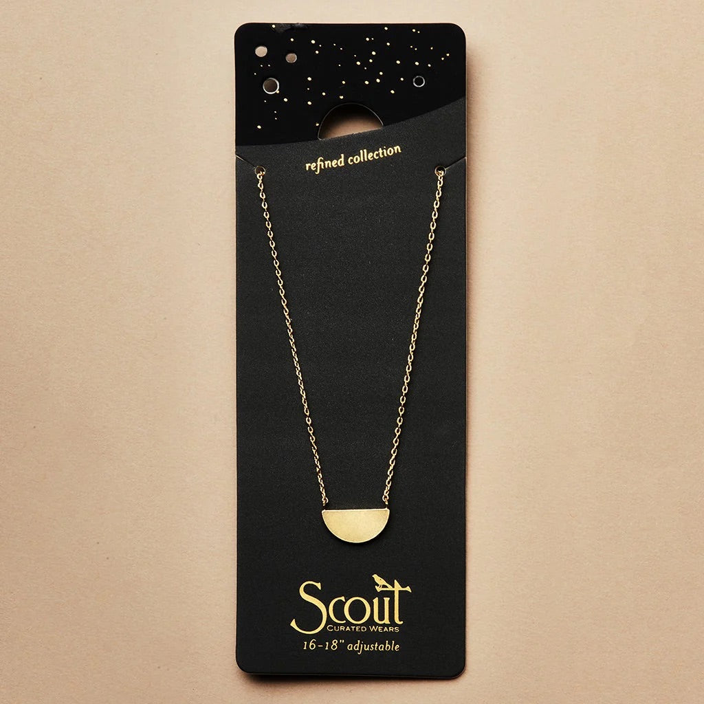 Scout Refined Necklace Collection - Half Moon - Straight & Arrow Boutique