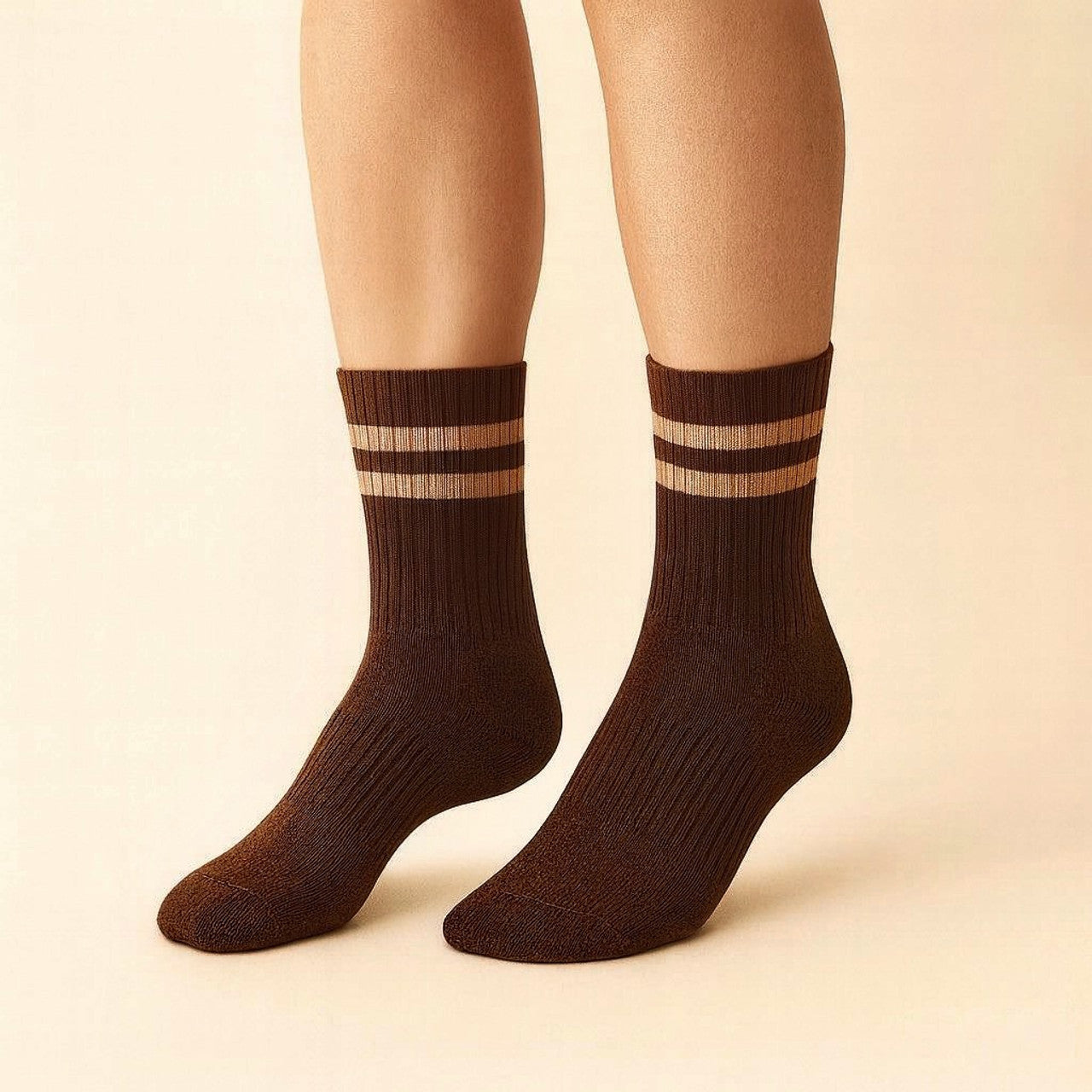 Bettega Classic Crew Socks with Stripe Detail (3 pack)
