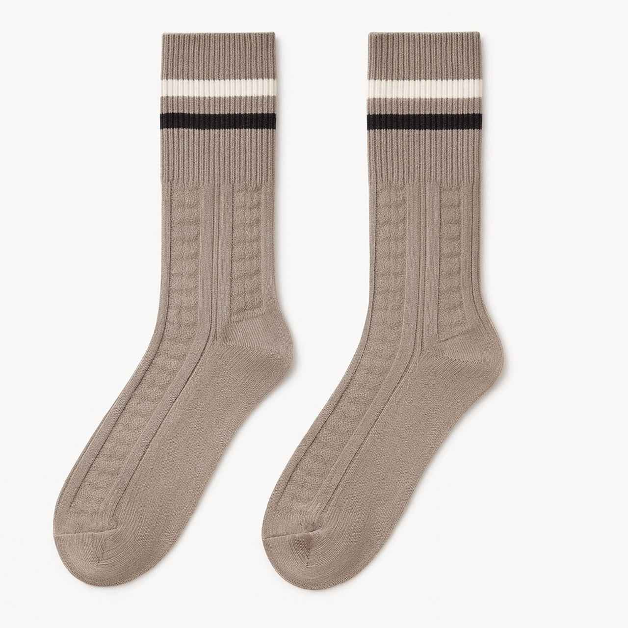 Duval Cable Knit Crew Sock