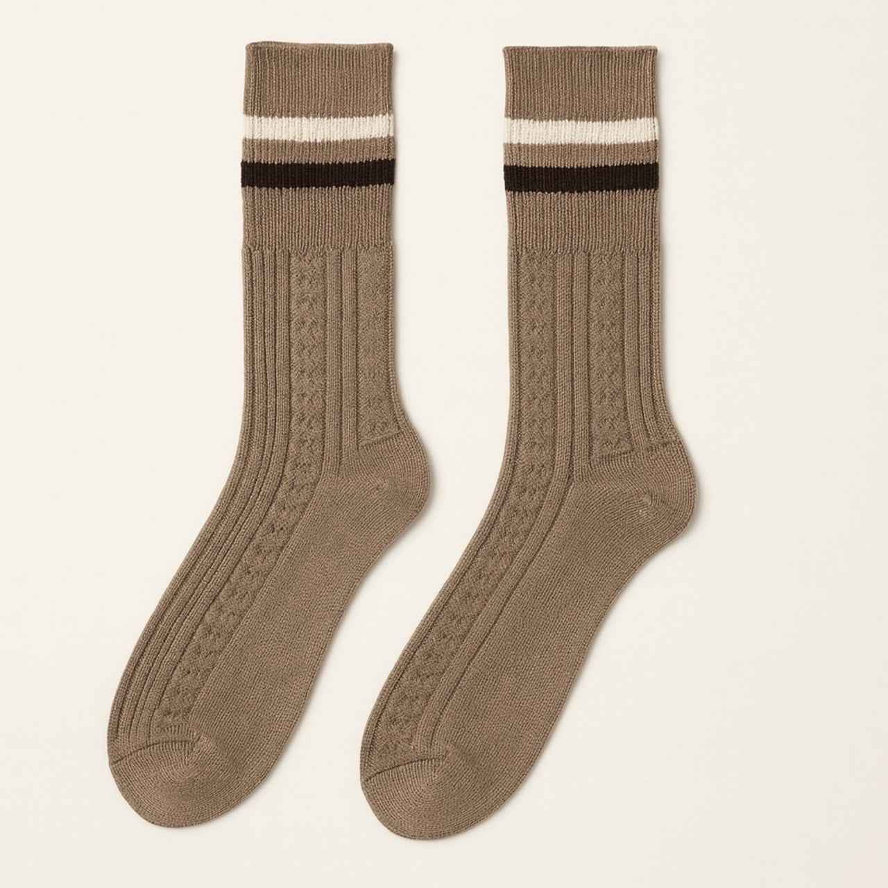 Duval Cable Knit Crew Sock