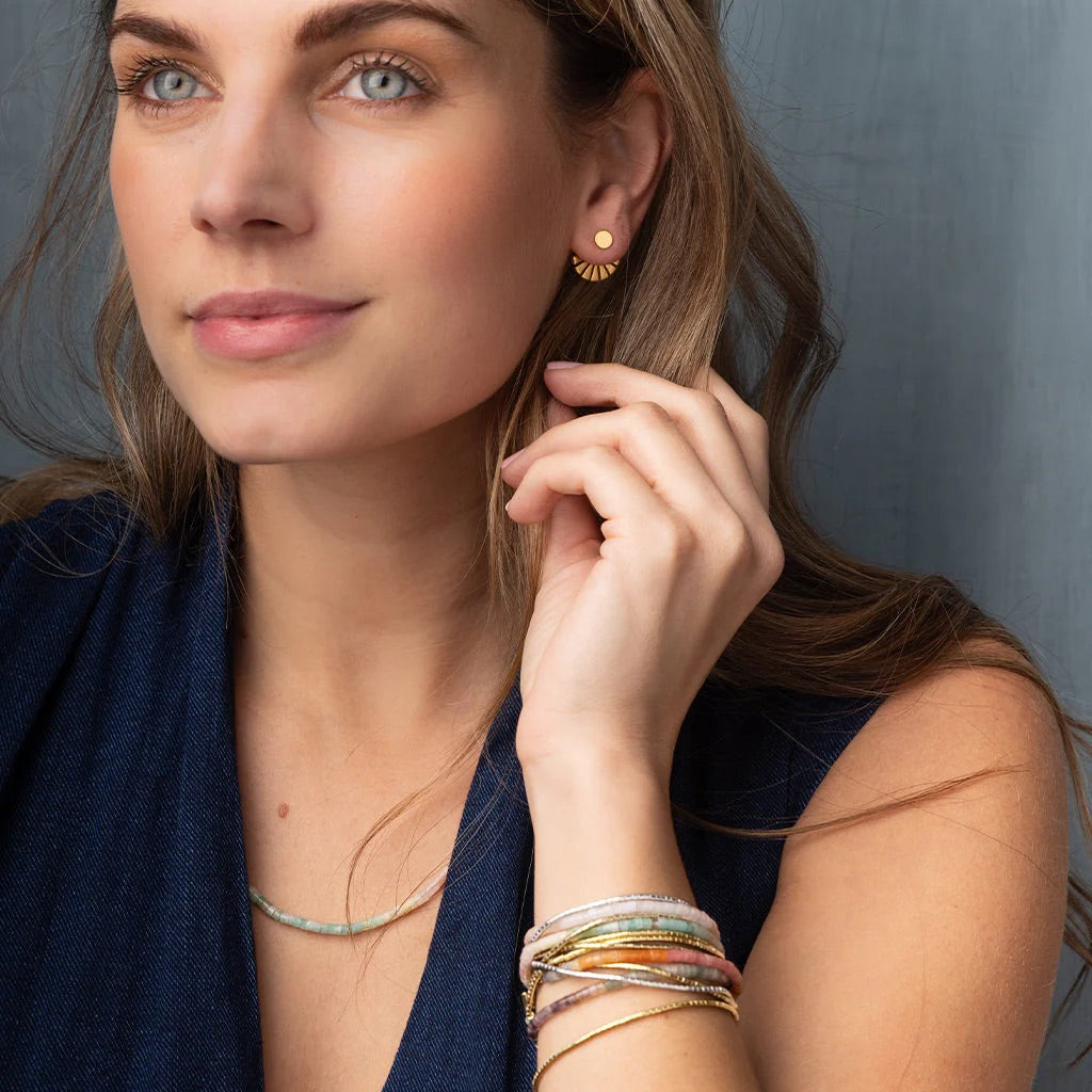 Refined Earring Collection - Sunburst Ear Jacket - Straight & Arrow Boutique