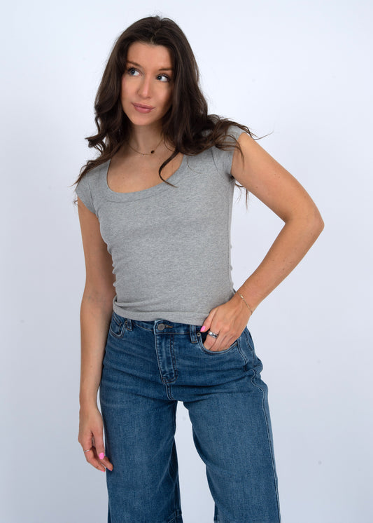 Scootie Scoop Neck Tee - Straight & Arrow Boutique