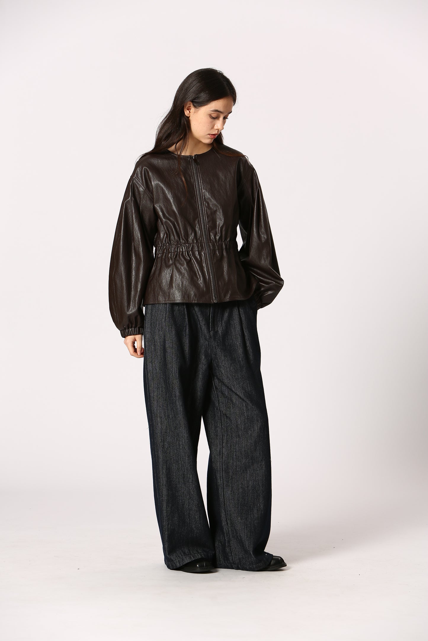 Adina Faux Leather Jacket - Straight & Arrow Boutique