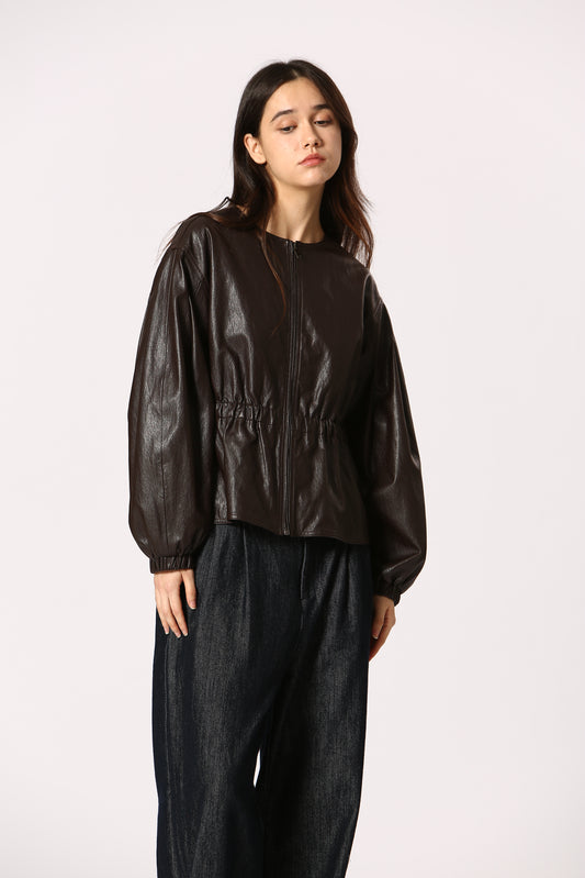 Adina Faux Leather Jacket - Straight & Arrow Boutique