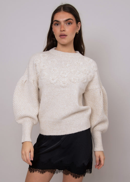 Tallula Embroidered Knit Sweater
