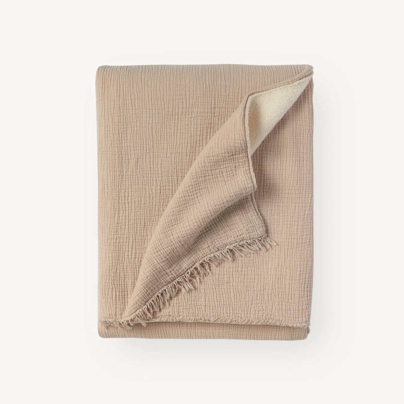 Crinkle Fleece-Lined Throw | HOME Collection