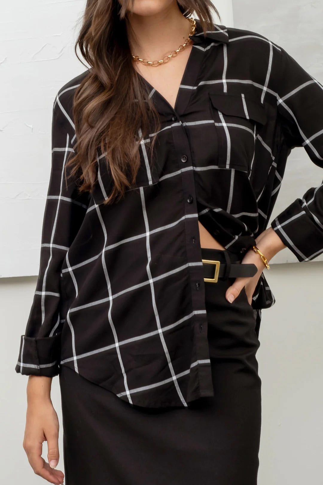 Holly Woven Button Up - Straight & Arrow Boutique