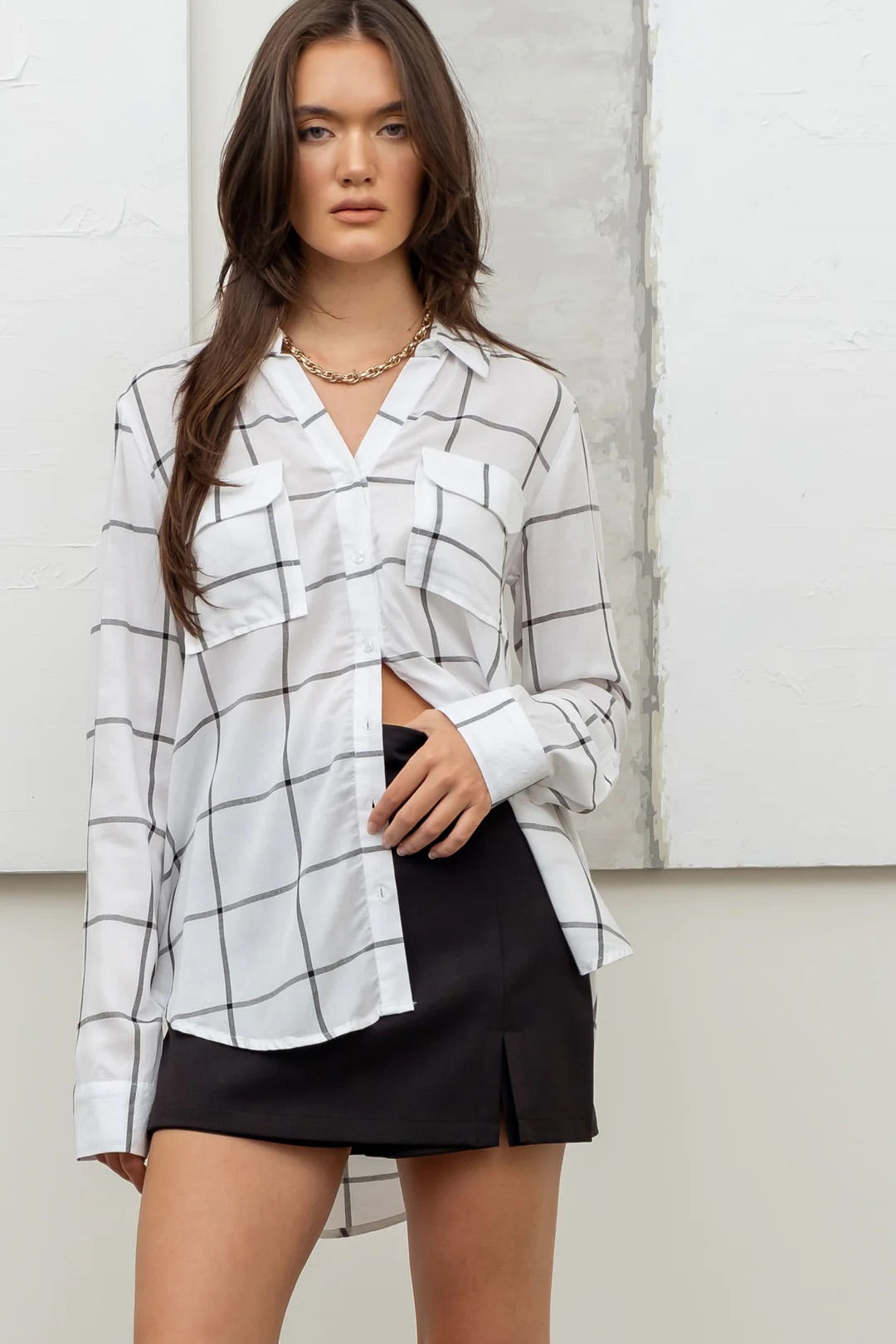 Holly Woven Button Up - Straight & Arrow Boutique