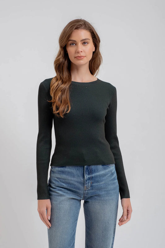 Inaya Ribbed Knit Top - Straight & Arrow Boutique