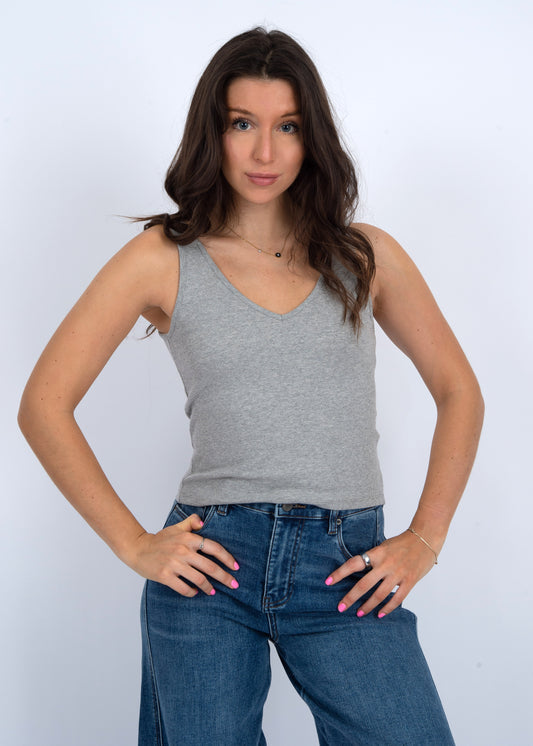 Vina V-Neck Tank Top - Straight & Arrow Boutique