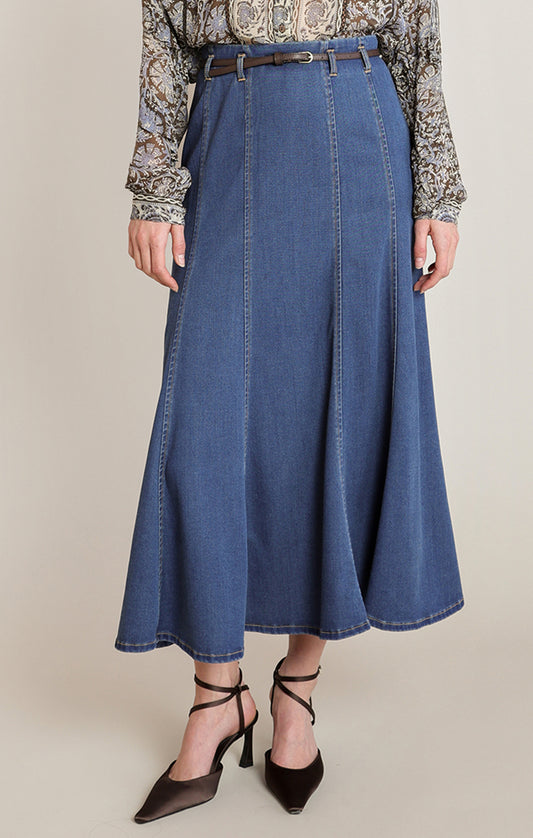Wren Denim Maxi Skirt