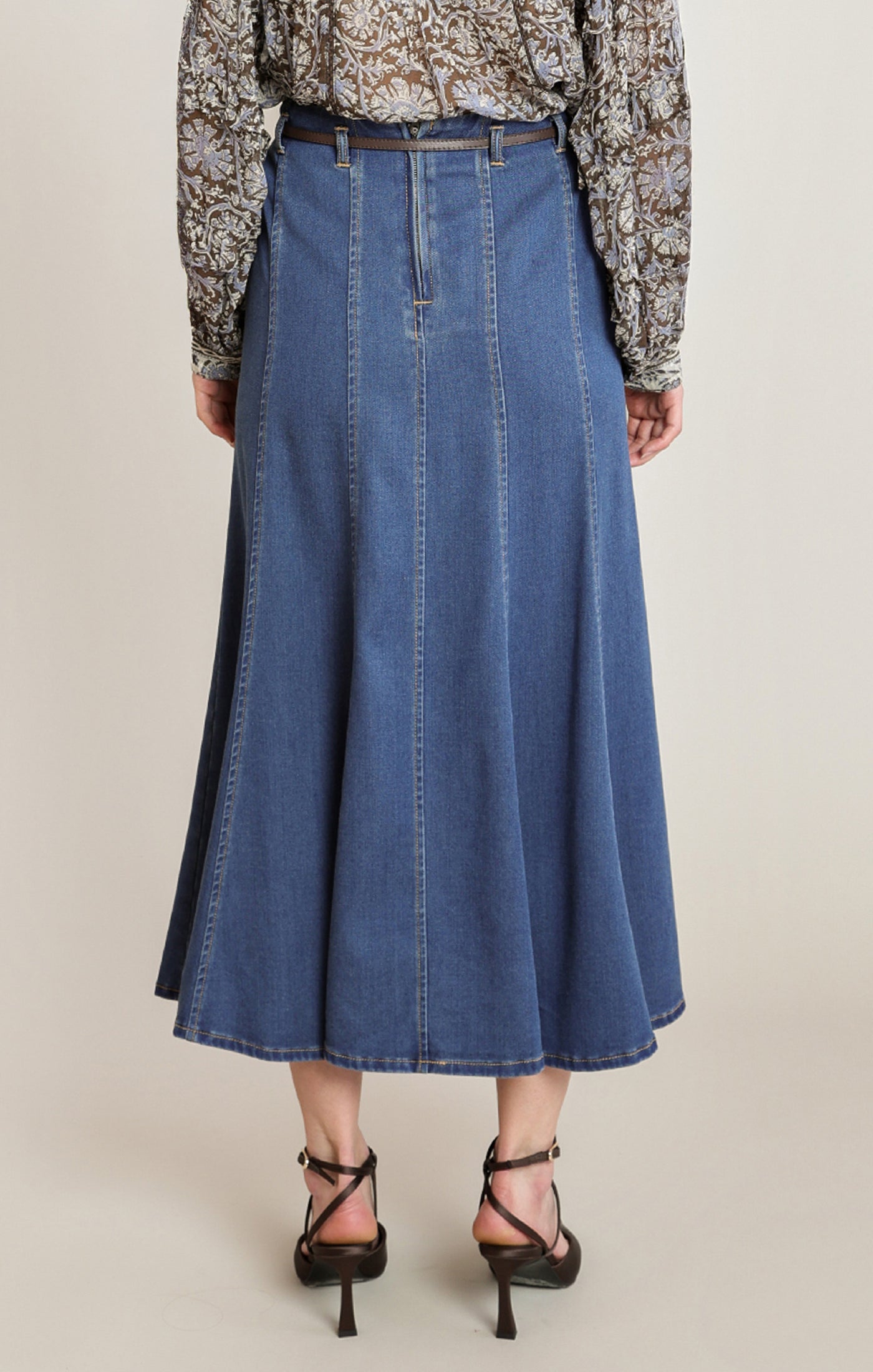 Wren Denim Maxi Skirt