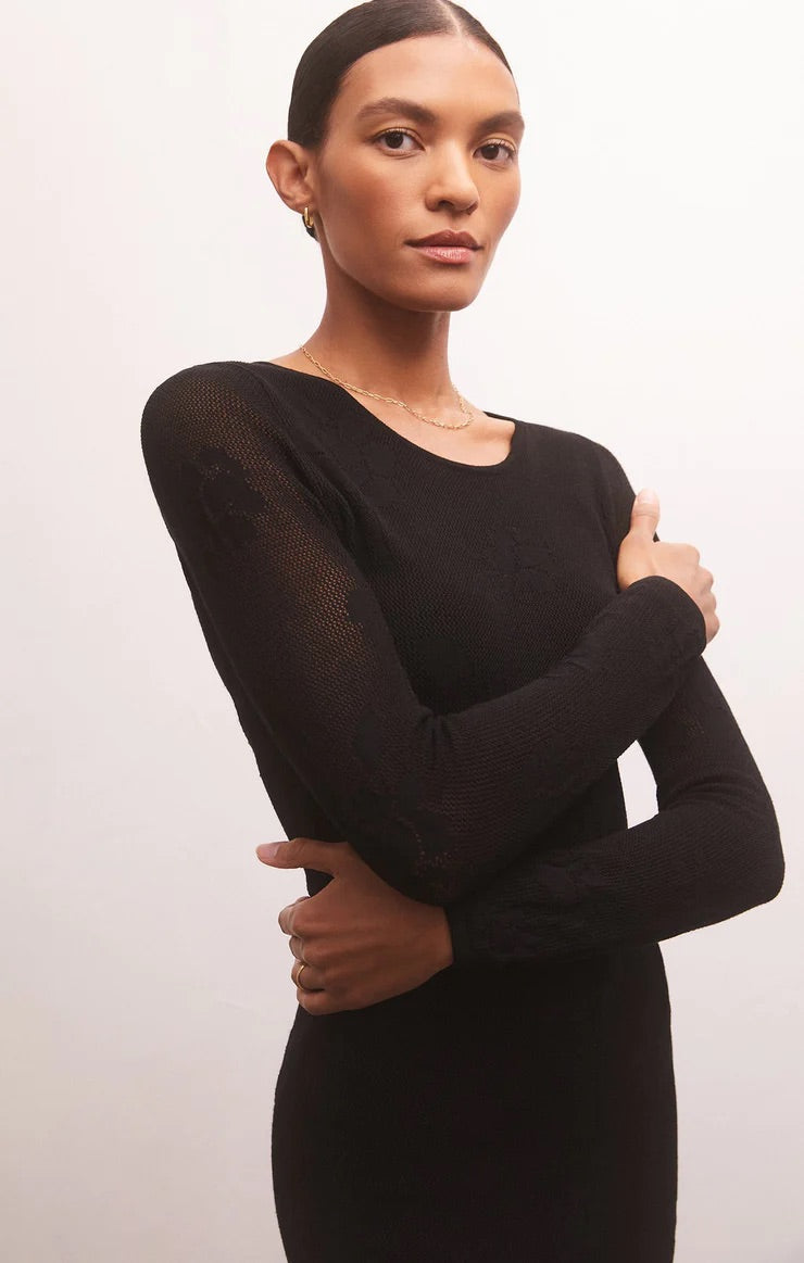Liza Sweater Mesh Midi Dress - Straight & Arrow Boutique