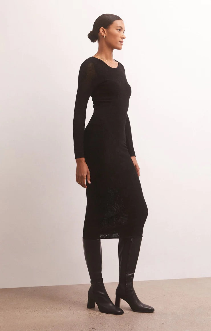Liza Sweater Mesh Midi Dress - Straight & Arrow Boutique