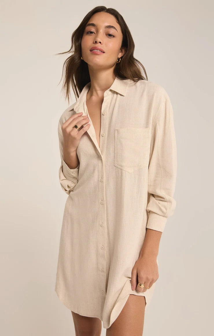 Dover Linen Mini Dress - Straight & Arrow Boutique