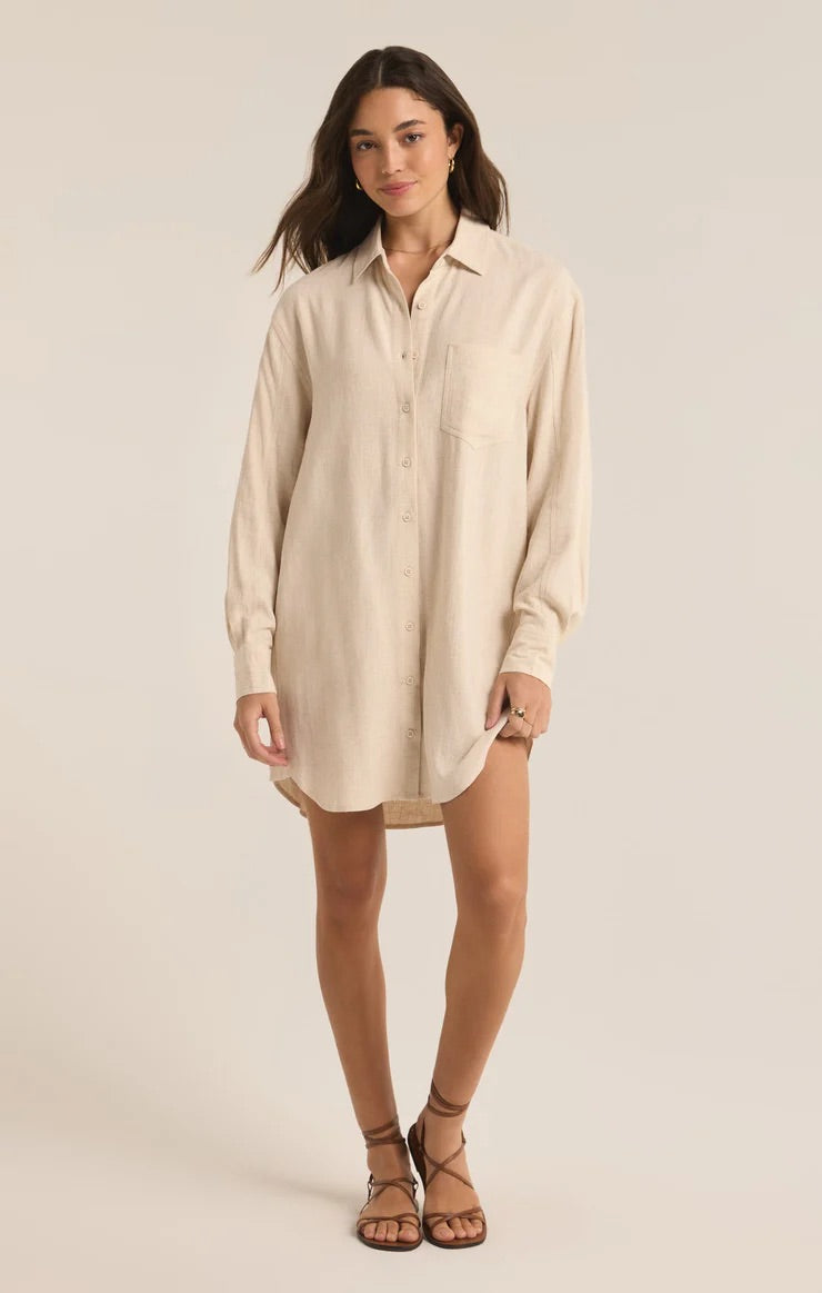 Dover Linen Mini Dress - Straight & Arrow Boutique