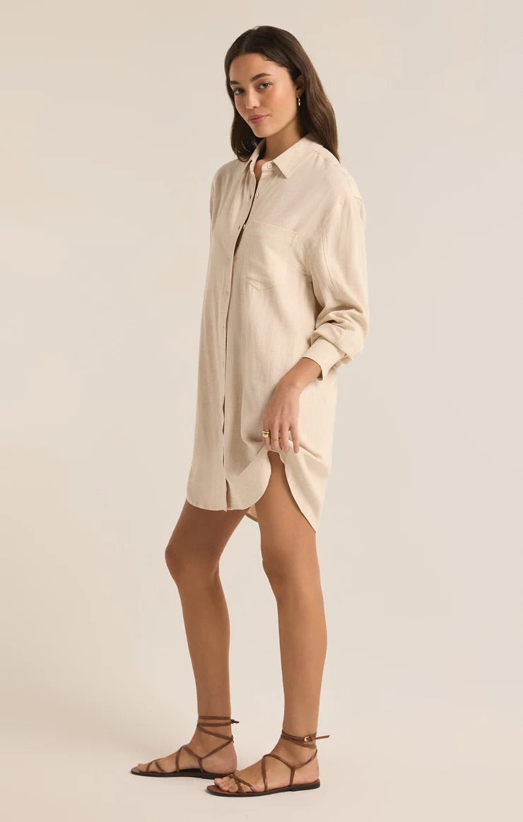 Dover Linen Mini Dress - Straight & Arrow Boutique