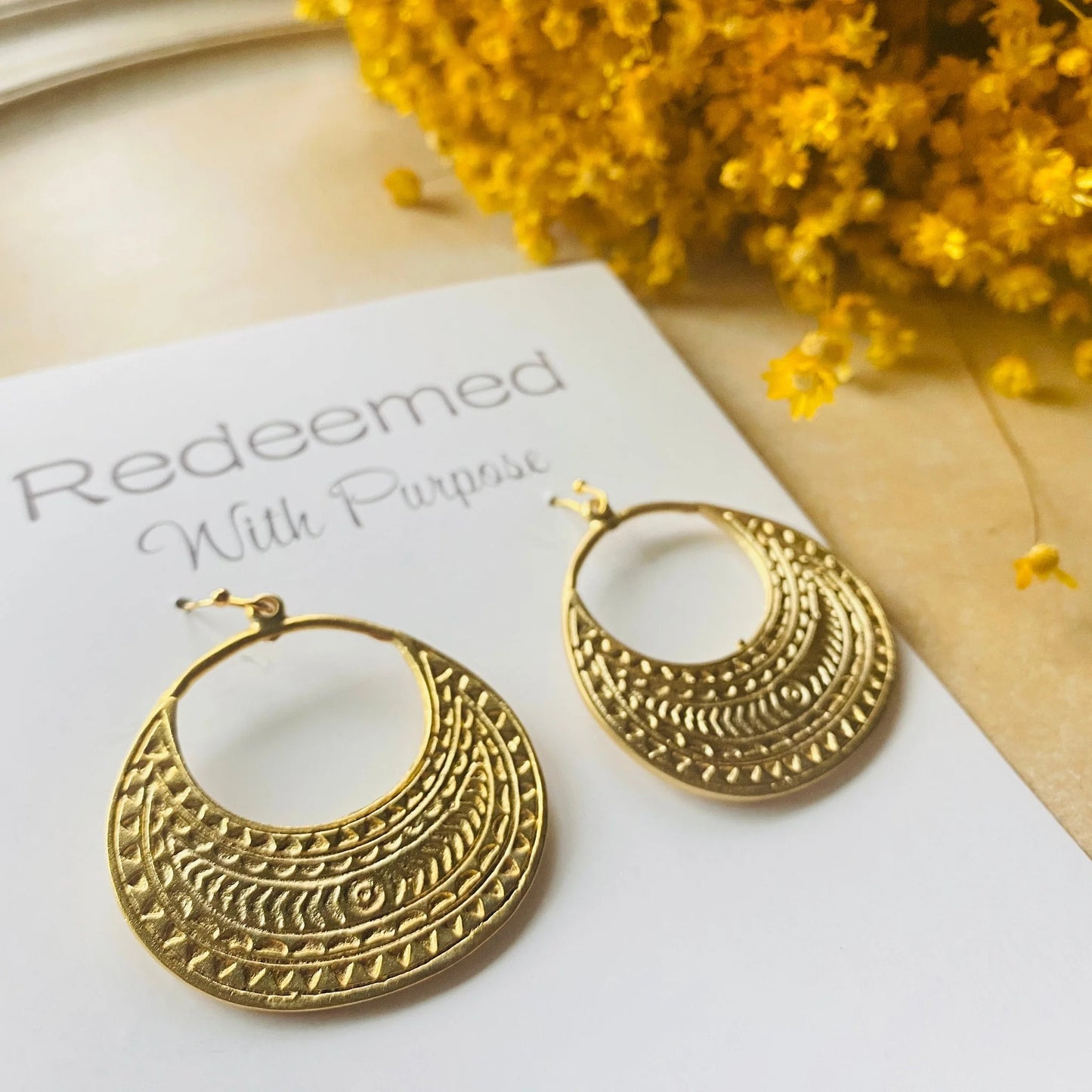 Jasmyn Earrings Matte Gold - Straight & Arrow Boutique