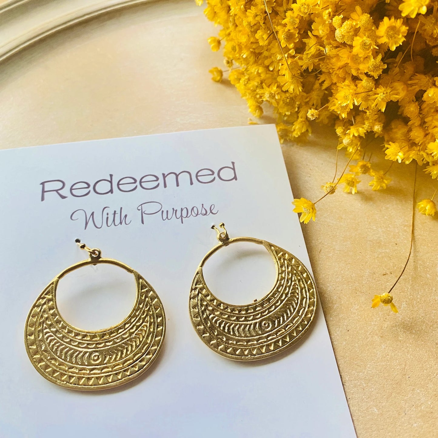 Jasmyn Earrings Matte Gold - Straight & Arrow Boutique