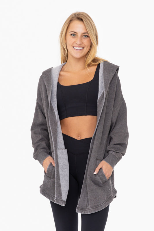 Reese Fleece Open Front Cardigan - Straight & Arrow Boutique
