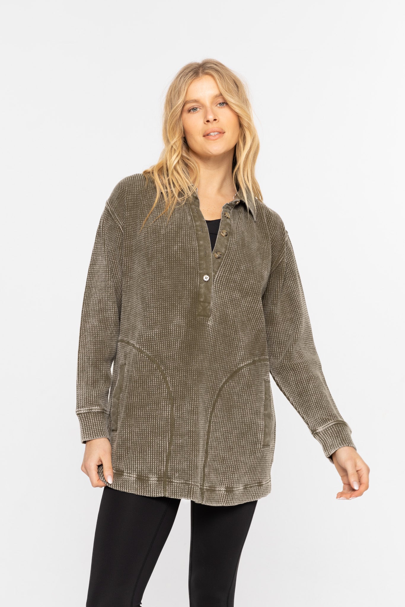 Beckett Waffle Knit Tunic - Straight & Arrow Boutique