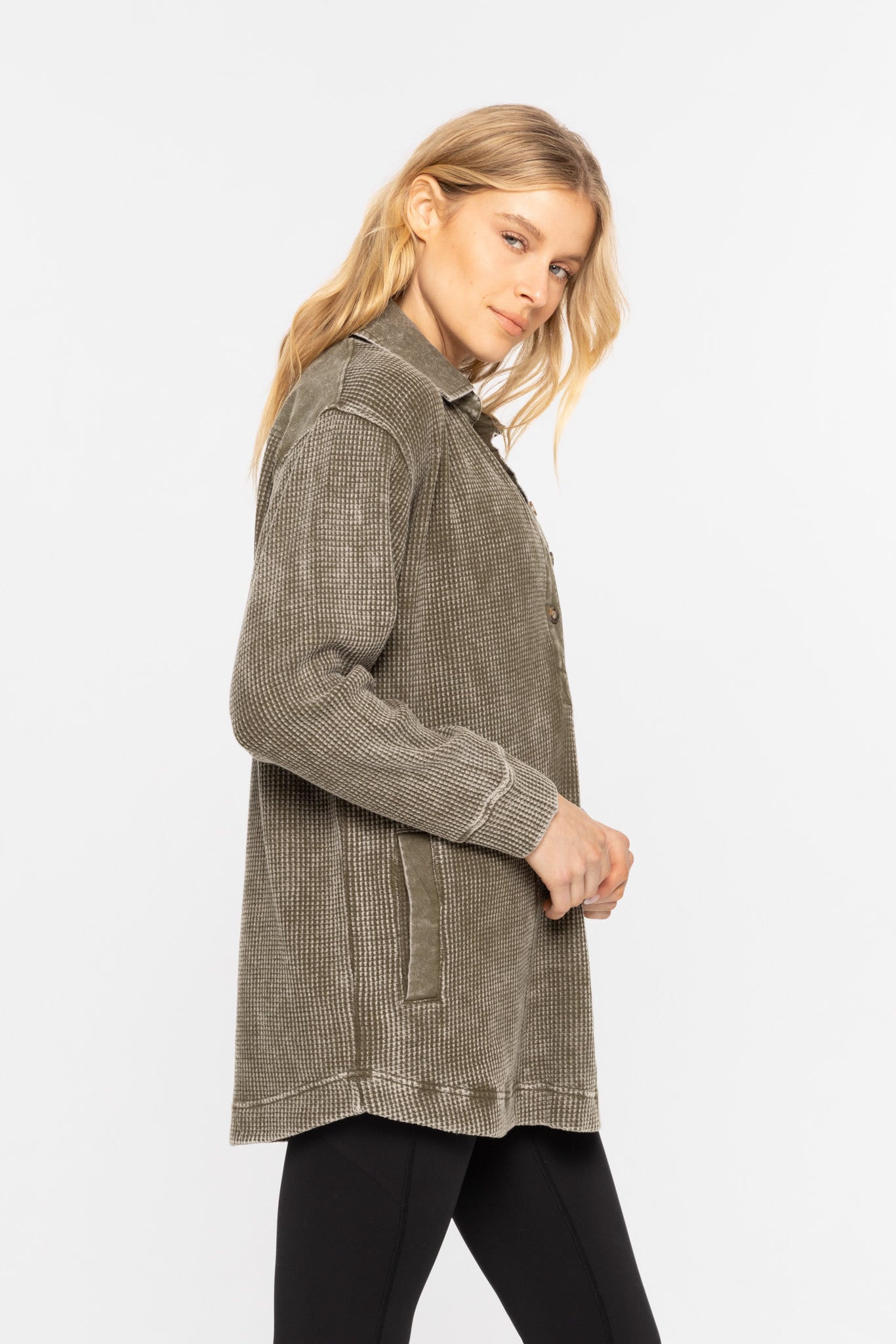 Beckett Waffle Knit Tunic - Straight & Arrow Boutique