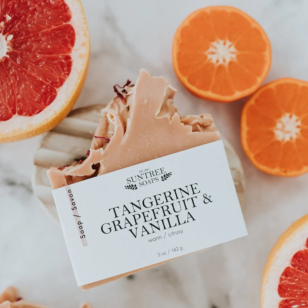 Tangarine Grapefruit + Vanilla Bar Soap