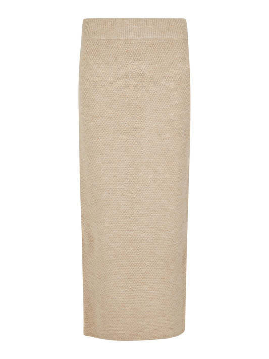 Apricot Waffle Knitted Midaxi Skirt - Straight & Arrow Boutique