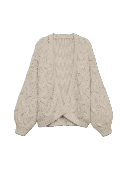 VMMAYBE Cable Knit Cardigan