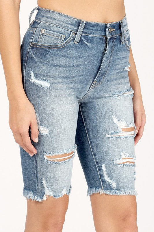 Jillian Denim Shorts - Straight & Arrow Boutique