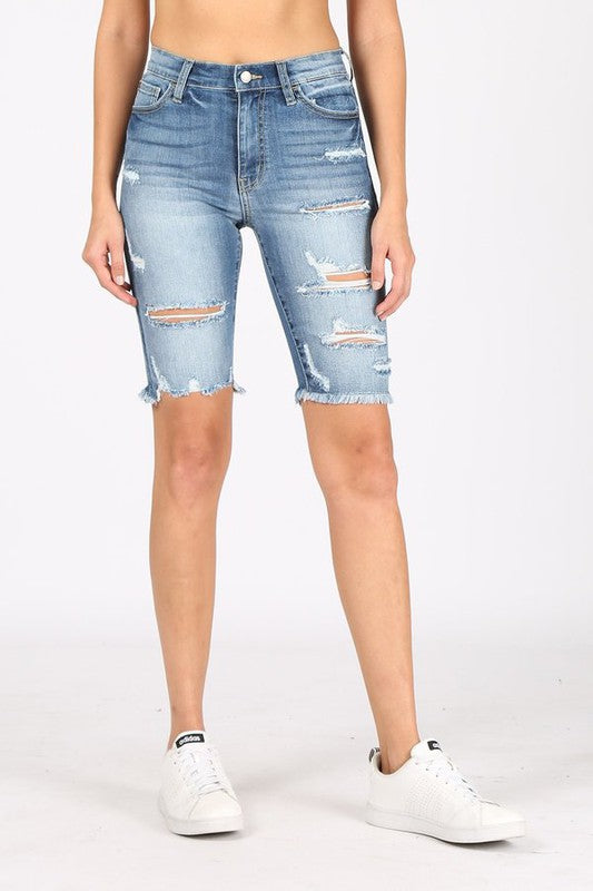 Jillian Denim Shorts - Straight & Arrow Boutique