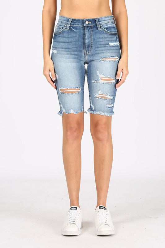 Jillian Denim Shorts - Straight & Arrow Boutique