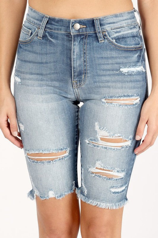Jillian Denim Shorts - Straight & Arrow Boutique