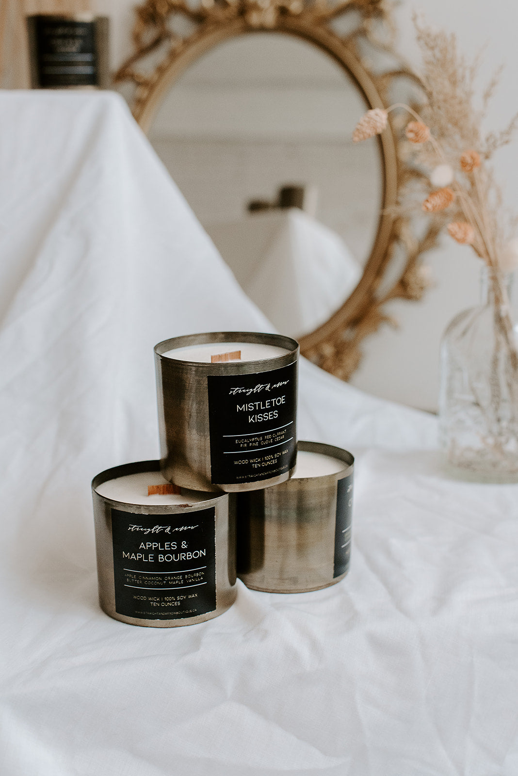 Antique Brass Candle - Straight & Arrow Boutique