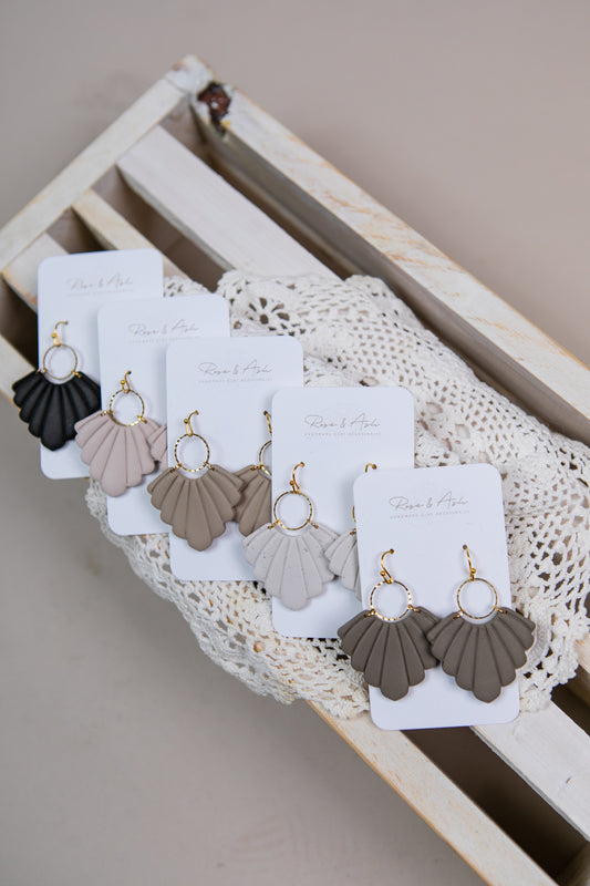 Fan Dangle Earrings - Straight & Arrow Boutique