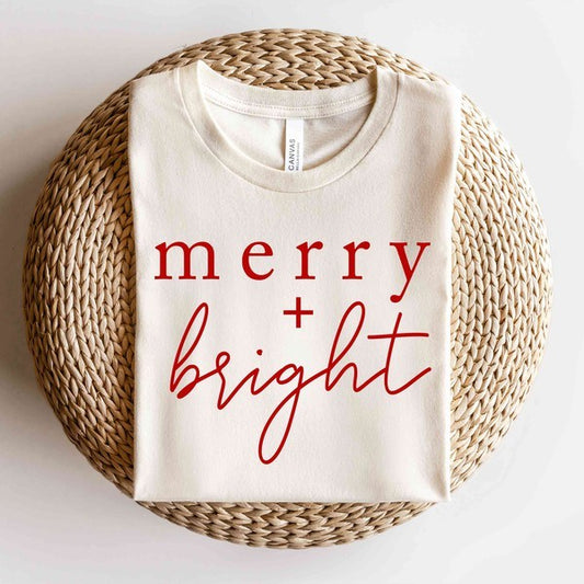 Merry & Bright Graphic Tee - Straight & Arrow Boutique