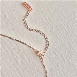 Alma Hammered Bar Charm Necklace