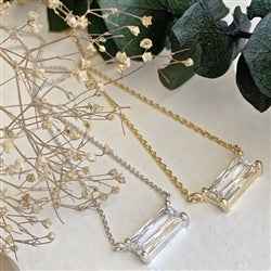 Marseille Baguette Charm Necklace