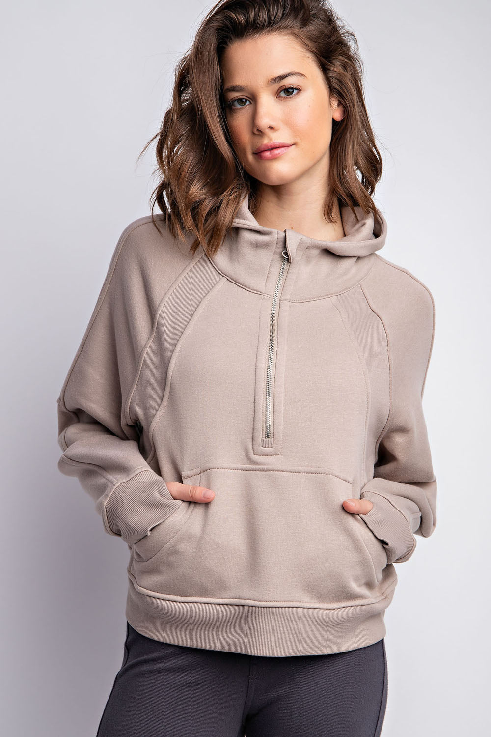 Bailey French Terry Quarter Zip Hoodie