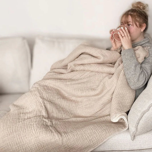 Crinkle Fleece-Lined Throw | HOME Collection