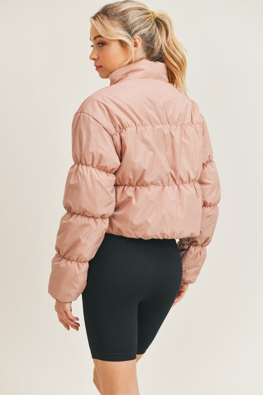 The Hadley Crop Puffer Pullover
