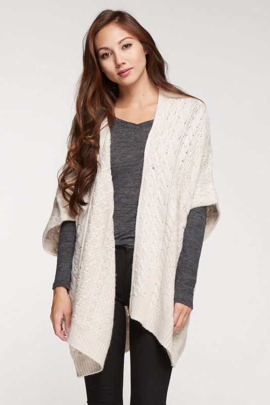 The Grace Cable Knit Poncho