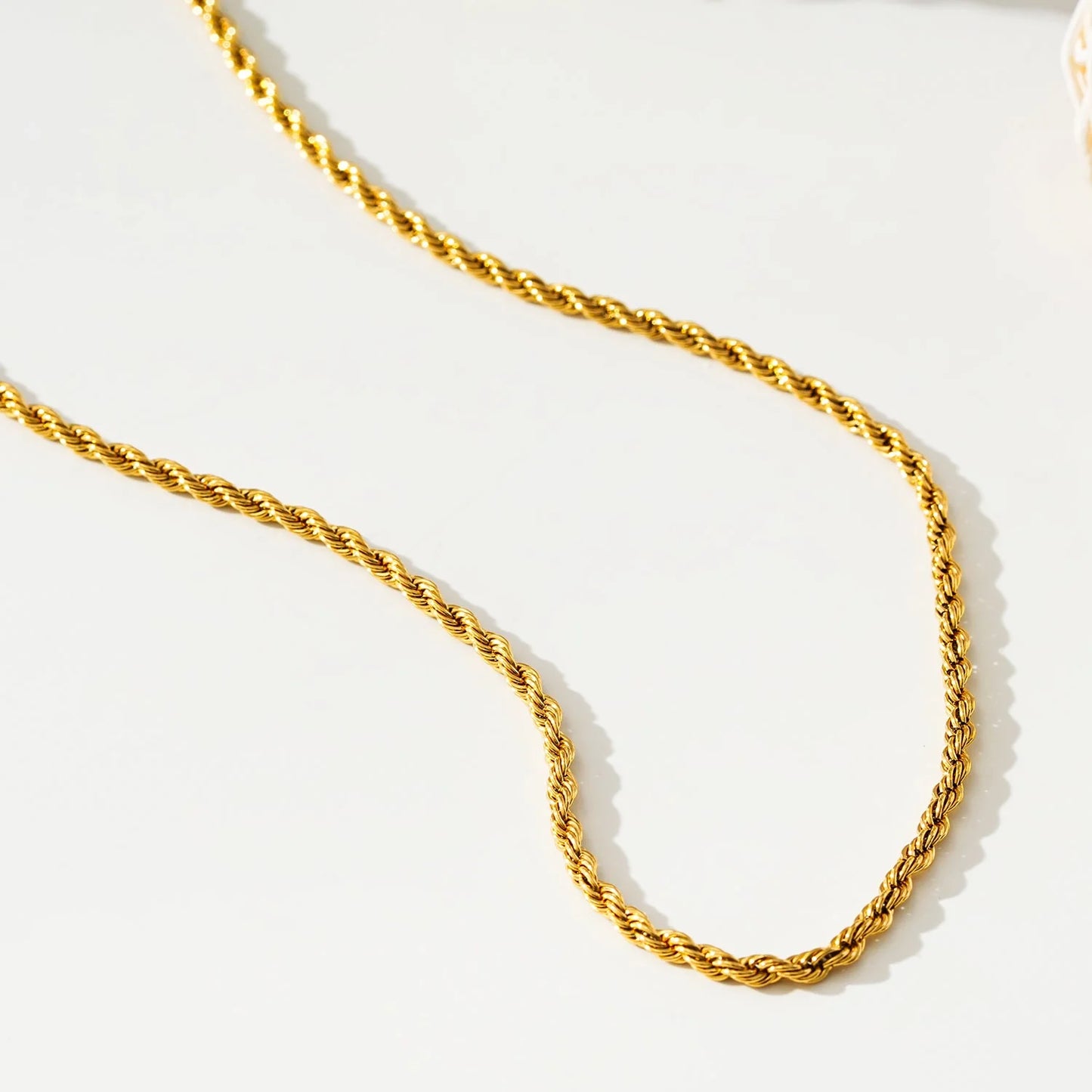 BALHAM Rope Chain Textured Gold Necklace