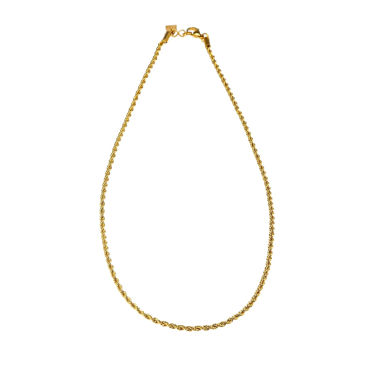 BALHAM Rope Chain Textured Gold Necklace